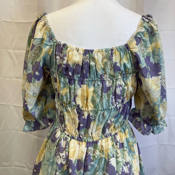 Hayden Blue and Yellow Smocked Sundress - Picture 6 of 9